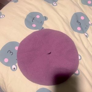 Purple wool beret, custom designed for me!